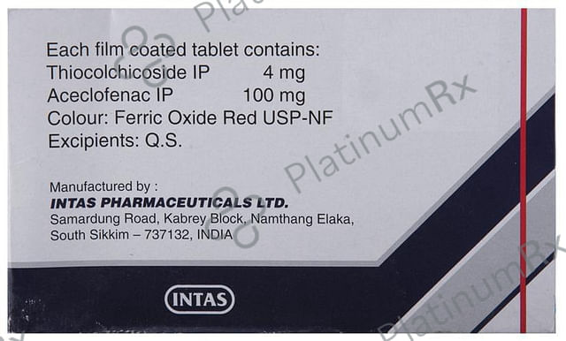 Hifenac TH 100/4mg Tablet 10s