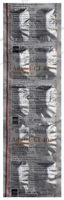 Arbitel CT 40/12.5mg Tablet 10s
