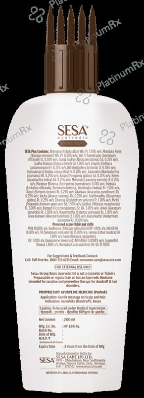 Sesa Strong Roots Ayurvedic Hair Oil 200ml