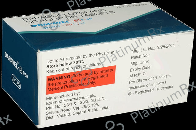 Dapavel S 5/50mg Tablet 10s