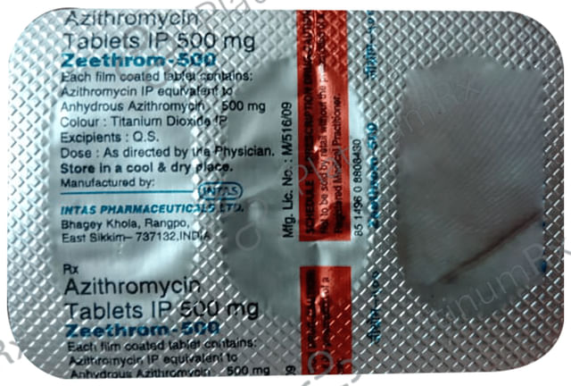 Zeethrom 500mg Tablet 3s