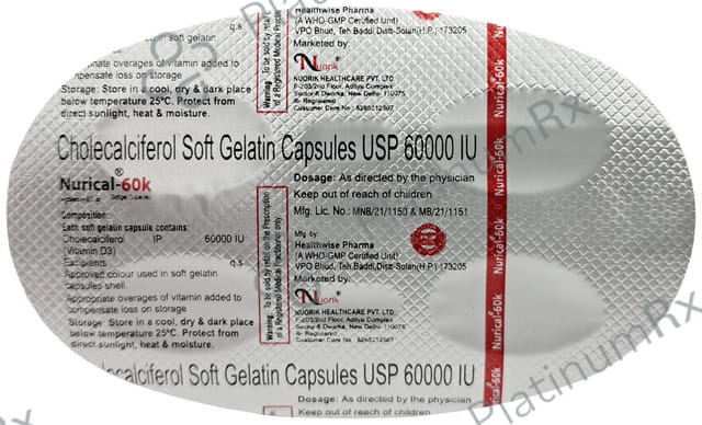 Nurical 60K Soft Gelatin Capsule