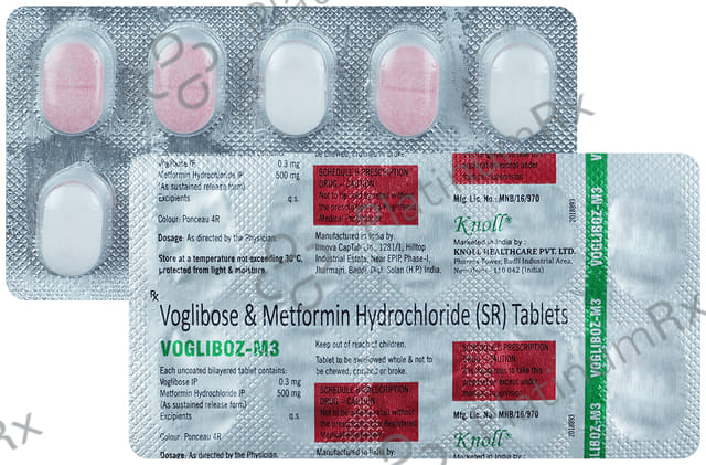 Vogliboz M 500/0.3mg SR Tablet 10s