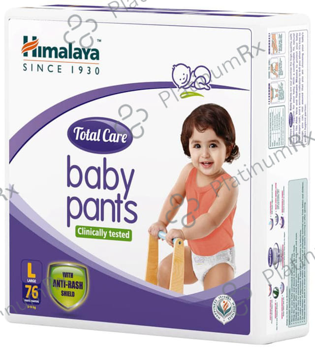Himalaya Total Care Baby Pants - With Anti-Rash Shield & Wetness Indicator - Size Large 76 diapers