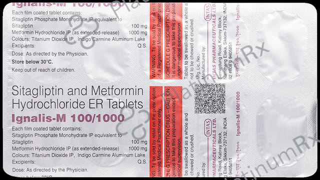 Ignalis M 100/1000mg Tablet ER 10s