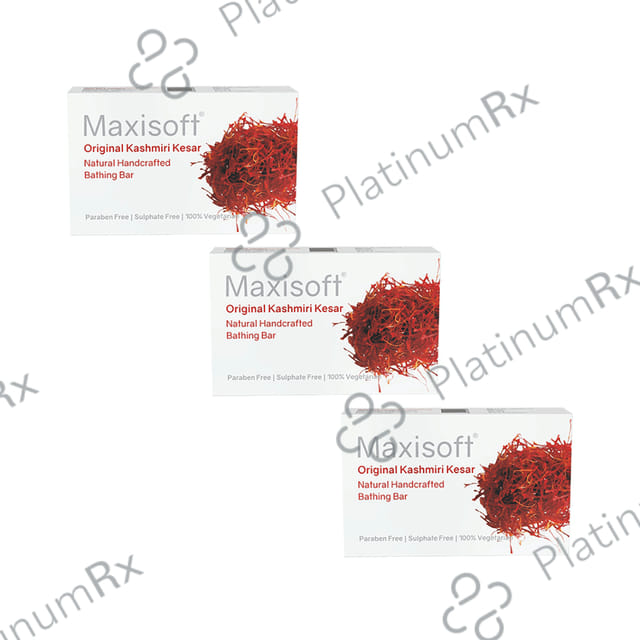 Maxisoft Original Kashmiri Kesar Bathing Bar (75gm Each) 3 units