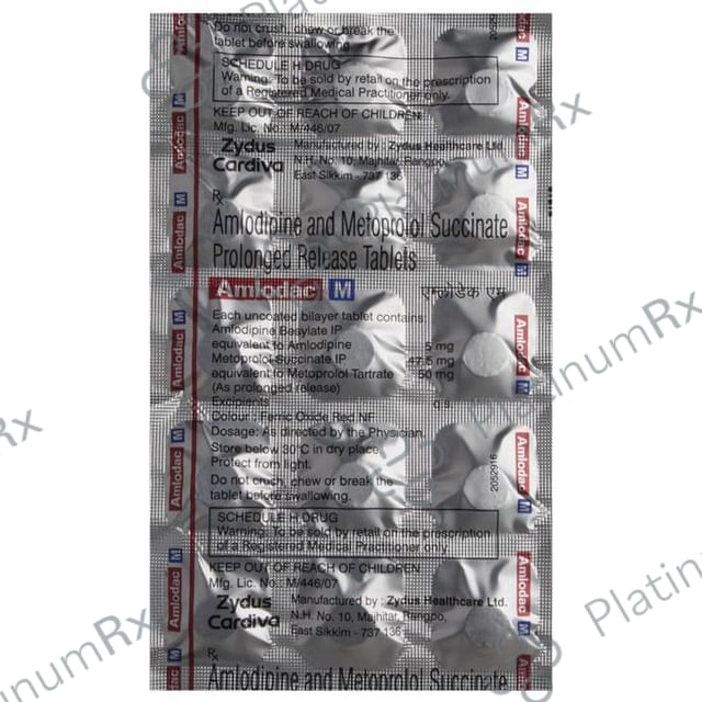 Amlodac M 5/47.5mg Tablet PR 15s