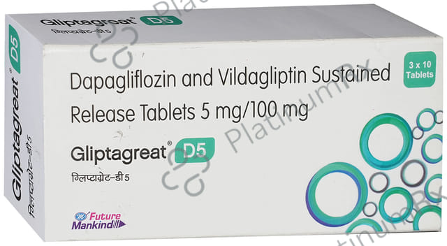 Gliptagreat D 5/100mg Tablet SR 10s