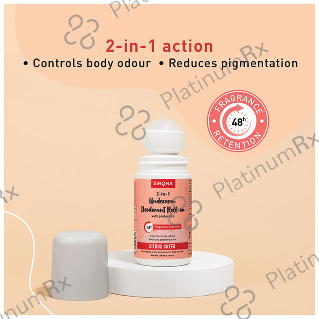 Sirona 2 in 1 Underarm Deodorant Roll-On Citrus Cheer