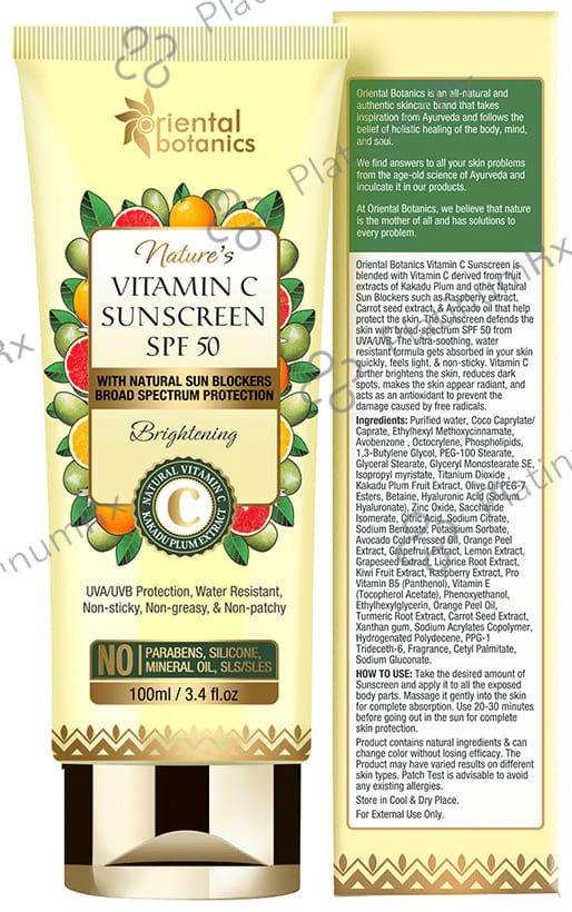 Oriental Botanics Nature Vitamin C Sunscreen SPF 50 Lotion 100ml