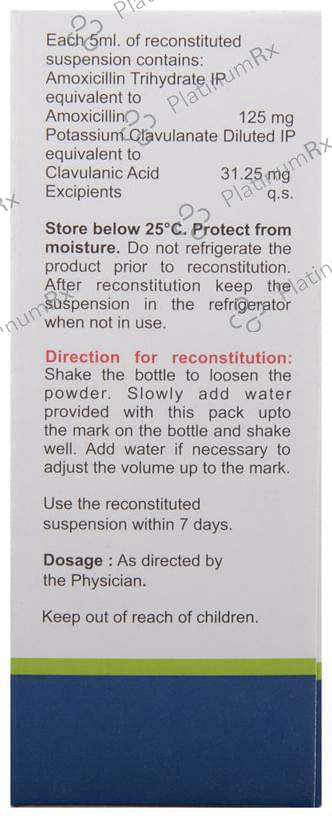 Clavam 125/31.25mg Dry Syrup 30ml