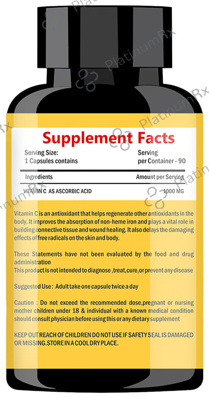 Glowsik Vitamin C 1000mg Capsule 90s