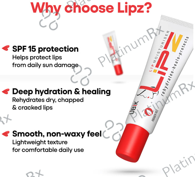 Lipz SPF 15 Lip Moisturiser 9gm