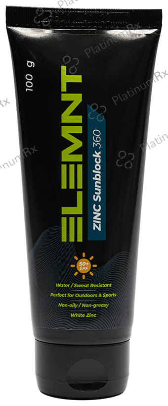 Elemnt Zinc Sunblock 360 Sunscreen SPF 50+ Cream 100gm