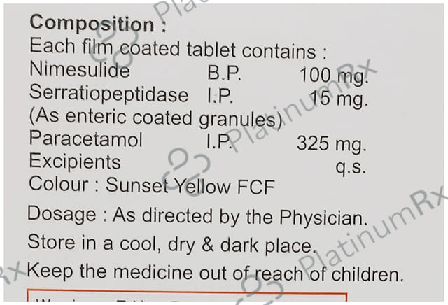 Nile SP 100mg/325mg/15mg Tablet