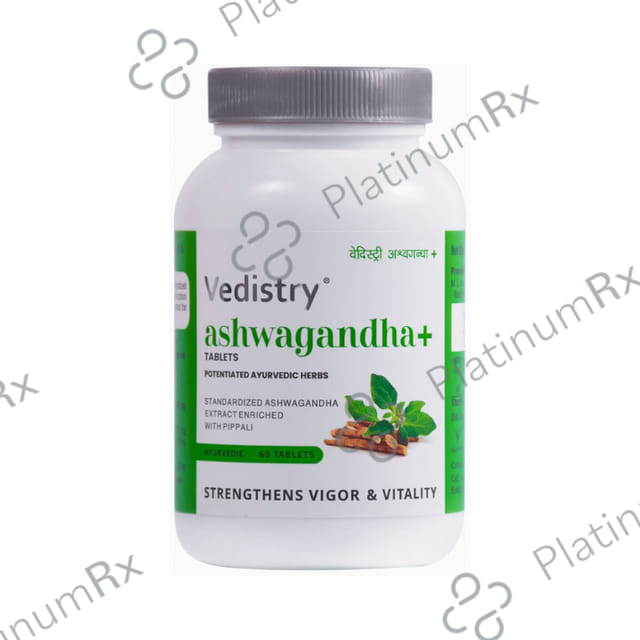 Vedistry Ashwagandha+ Tablet For Strength, Enegry And Vitality