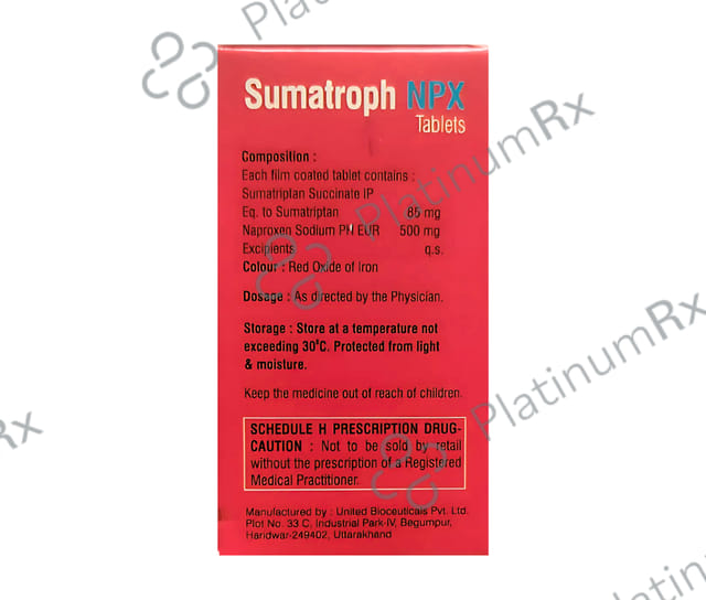 Sumatroph NPX 500/85mg Tablet 2s