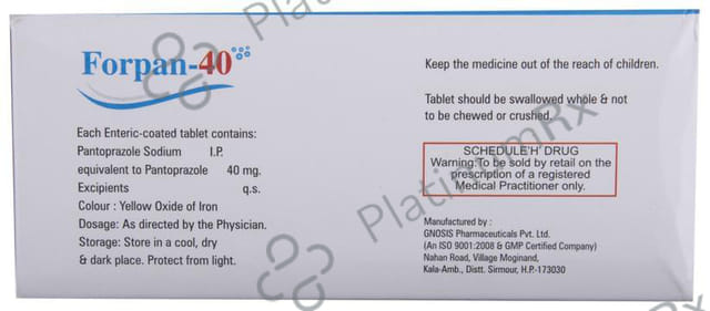 Forpan 40mg Tablet 10s