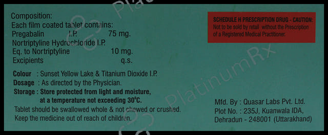 Gabty P 10/75mg Tablet 10s