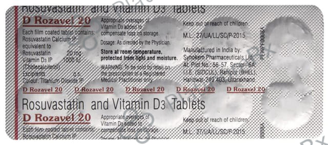 D Rozavel D3 20mg Tablet 10s