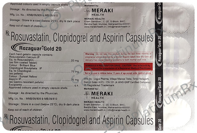 Rozaguar Gold 20/75/75mg Capsule 15s