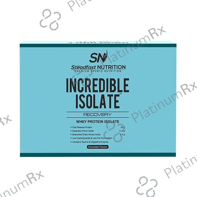 Steadfast Nutrition Incredible Isolate Recovery Whey Protein Isolate Sachet (30gm Each) Chocolate 30 Sachets
