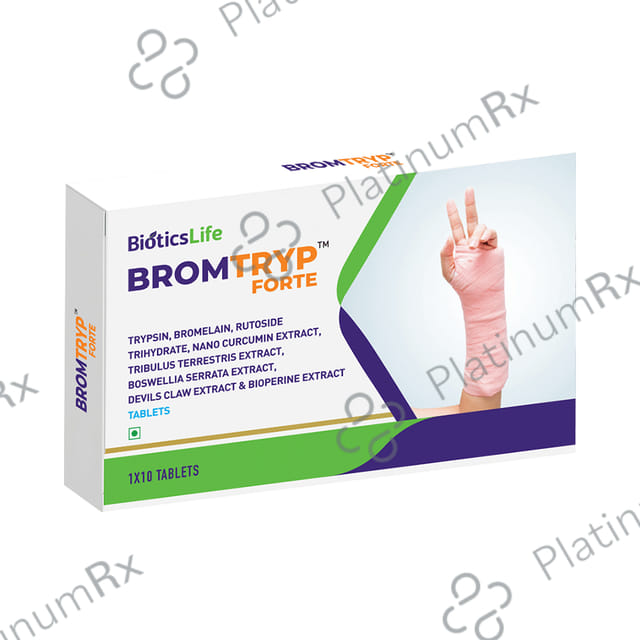 Bromtryp Forte for Wound Healing and Pain Management Tablet