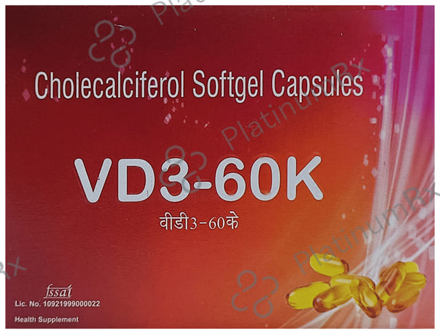 VD3 60000IU Soft Gelatin Capsule 4s
