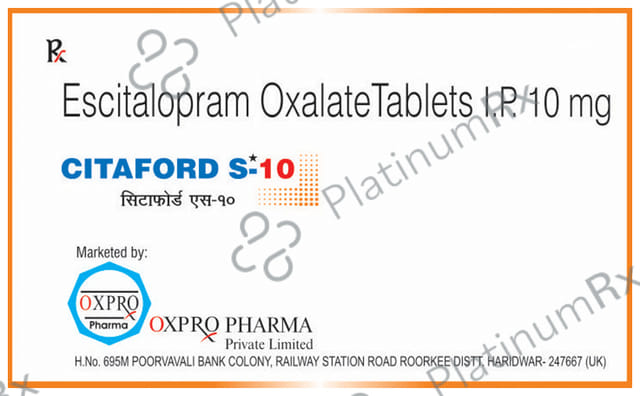 Citaford S 10mg Tablet 10s Oxpro Pharma Pvt. Ltd.