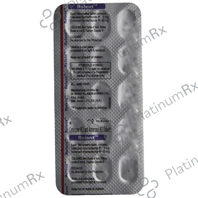 Relent 60/5mg Tablet 15s
