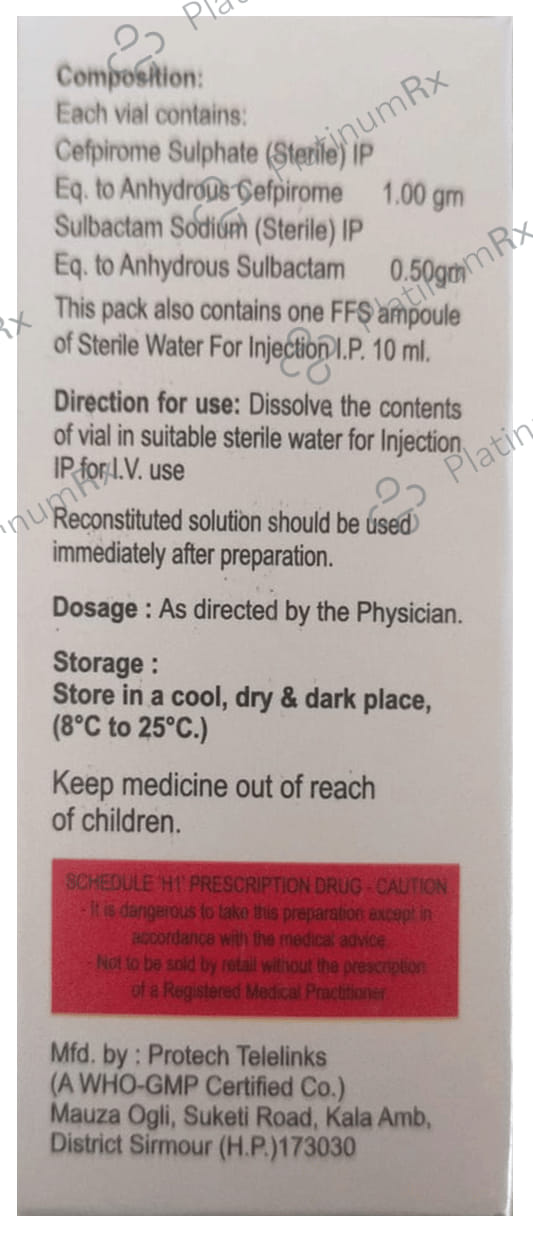 Forom S 1000/500mg Injection 1s