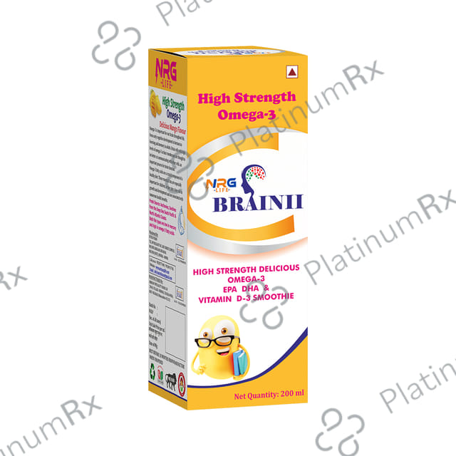 NRG Life Brainii High Strength Omega 3 Syrup Mango