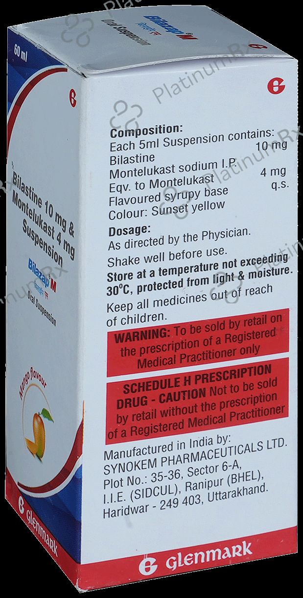 Bilazap M Mango 10/4mg Oral Suspension 60ml