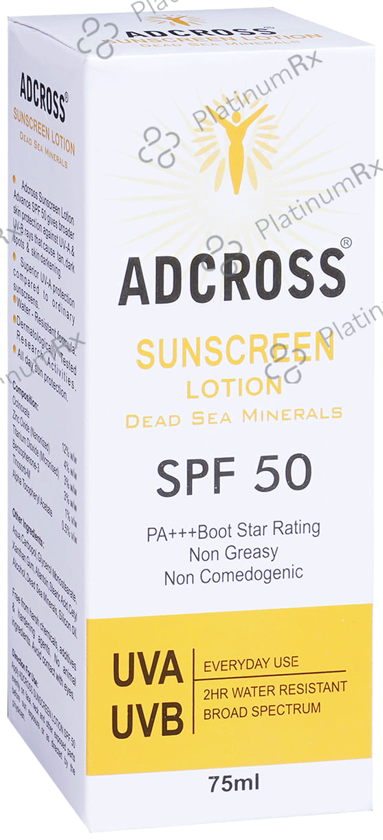 Adcross SPF 50 Sunscreen Lotion 75ml