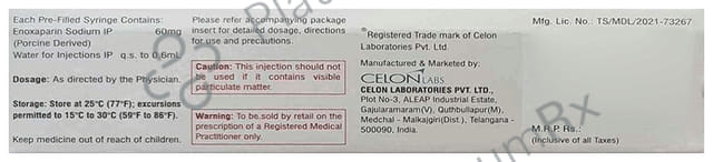 Encoxel 60mg Injection 0.6ml