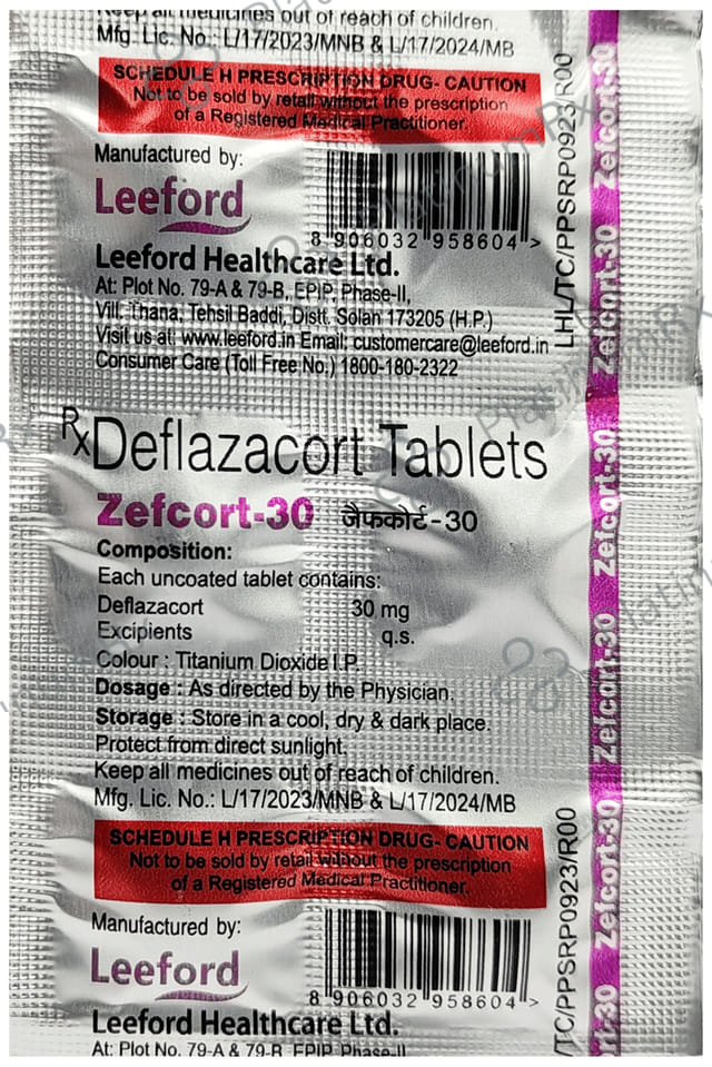 Zefcort 30mg Tablet 6s