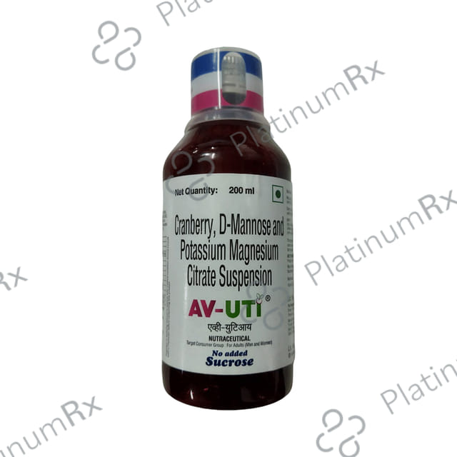 AV UTI Sucrose Free Oral Suspension 200ml