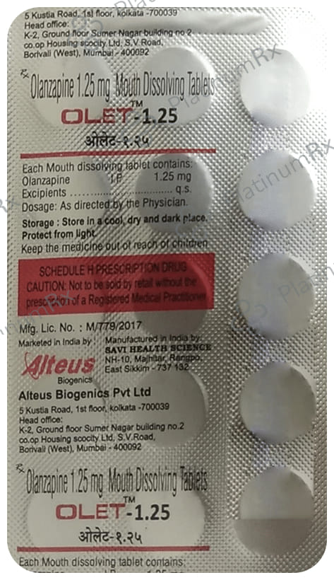 Olet 1.25mg Tablet MD 15s