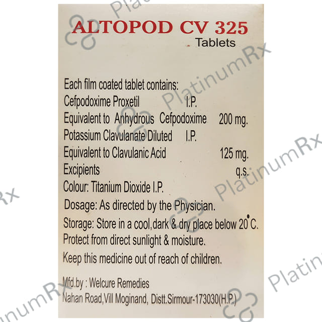 Altopod CV 325mg Tablet 10s