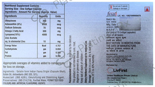 Mytofirst Soft Gelatin Capsule 10s