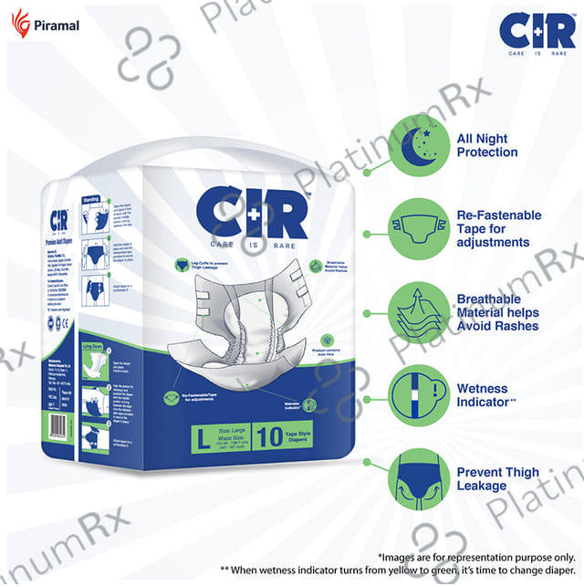 CIR Premium Adult Unisex Diaper 10s