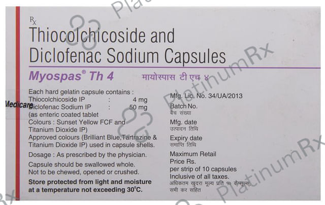 Myospas TH 50/4mg Capsule 10s