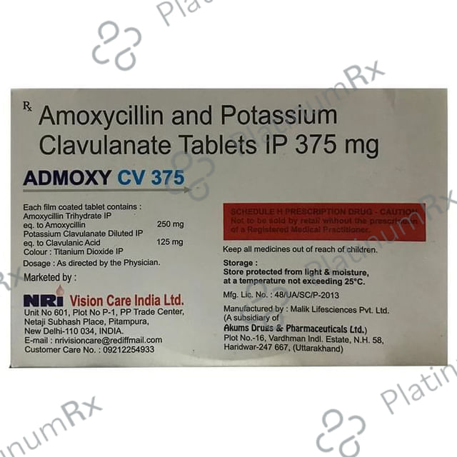 Admoxy CV 375mg Tablet 10s