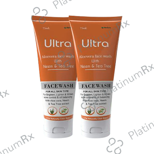 Ultra Aloevera Face Wash with Neem & Tea Tree (75ml Each)