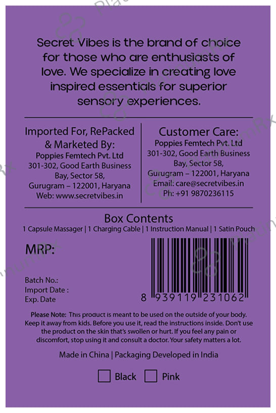 Secret Vibes Capsule Massager Pink