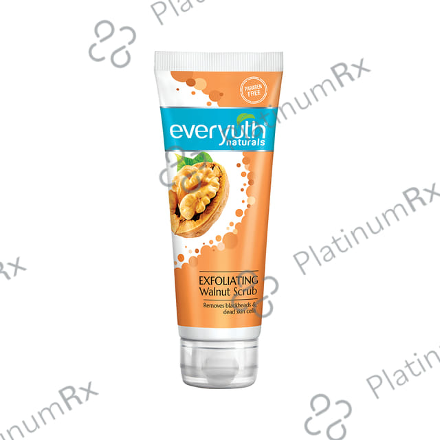 Everyuth Naturals Exfoliating Walnut for Blackheads & Dead Skin Cells - Paraben-Free - All Skin Types 50 gm