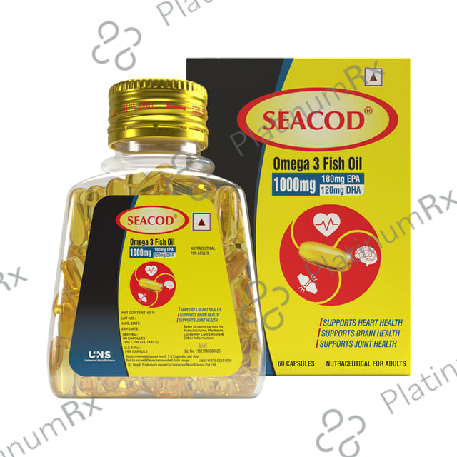 Seacod Omega 3 Fish Oil 1000mg Capsule 60s