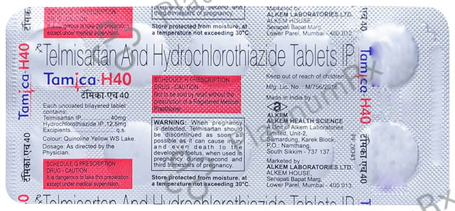 Tamica H 40/12.5mg Tablet 10s