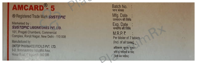 Amcard 5mg Tablet 7s