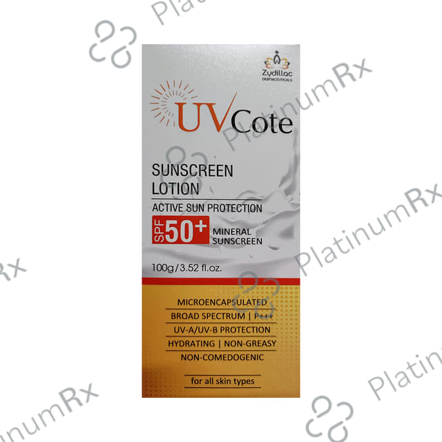 UVcote Sunscreen SPF 50+ Lotion 100gm